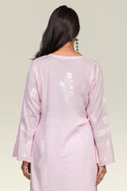 Baby Pink Modal Chikankari Kurti