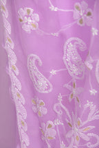 Purple Chikankari Saree