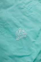 Mint Freshness: Hand-Embroidered Light Green Chikankari Unstitched Dress Material