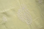 Light Yellow Hand-Embroidered Chikankari Unstitched Dress Material