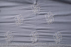 Slate Grace: Hand-Embroidered Grey Chikankari Unstitched Dress Material Set