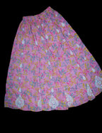 Pink Mal Printed Chikankari Skirt Kurta Set