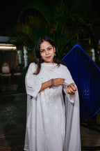 White Rayon Chikankari Kurti and Plazzao Set