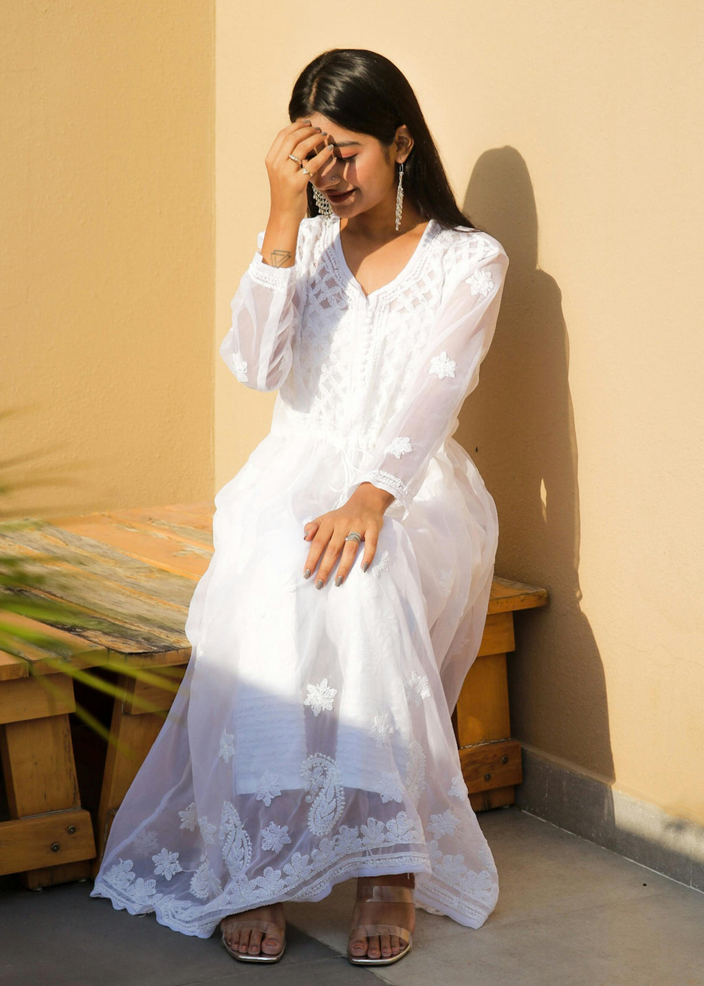 White Chikankari Kurti — Handcrafted Elegance